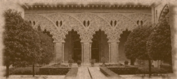 Az Aliaferia palota belső udvara és kertje
