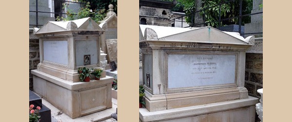 Alphonsine Plessis sírja a párizsi Montmartre temetőben